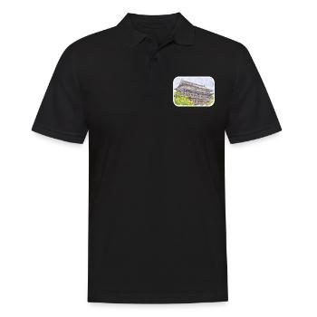 Esquisse d’aquarelle de Chine Illustration dessinée à la main - Polo Homme - noir - Devant - Kai (181cm)