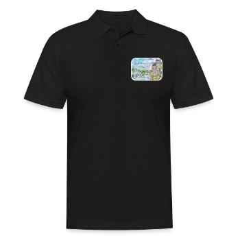Binnenhof Pays-Bas Aquarelle Dessin - Polo Homme - noir - Devant - Kai (181cm)