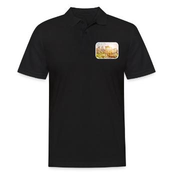 Rom Italien Aquarell Skizze Handgezeichnetes Gemälde - Männer Poloshirt - Schwarz - Vorne - Kai (181cm)