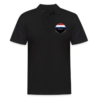 Utrecht Niederlande Flagge Skyline Silhouette Reisen - Männer Poloshirt - Schwarz - Vorne - Kai (181cm)