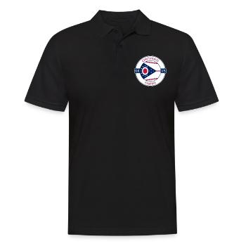 Cincinnati Ohio Flag USA Travel Souvenir Badge - Men's Polo Shirt - black - Front - Kai (181cm)