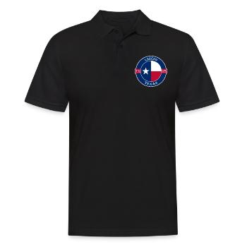 Badge souvenir de voyage Laredo Texas Flag USA - Polo Homme - noir - Devant - Kai (181cm)