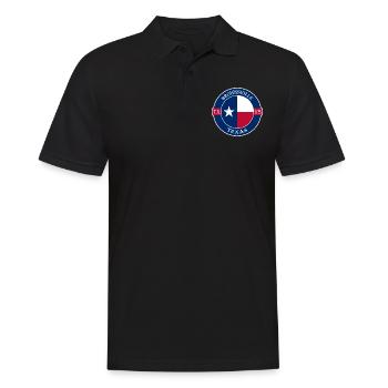 Brownsville Texas Flag USA Travel Souvenir Badge - Polo Homme - noir - Devant - Kai (181cm)