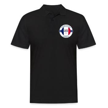 Cedar Rapids Iowa Flagge USA Reise Souvenir Abzeichen - Männer Poloshirt - Schwarz - Vorne - Kai (181cm)