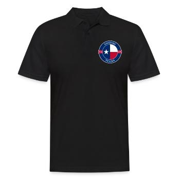 Edinburg Texas Flag USA Travel Souvenir Badge - Polo Homme - noir - Devant - Kai (181cm)
