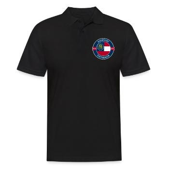 Dunwoody Georgia Flag USA Travel Souvenir Badge - Polo Homme - noir - Devant - Kai (181cm)