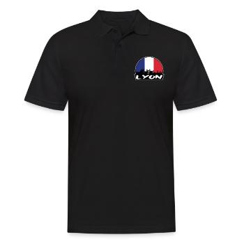 Lyon France Flag Skyline Silhouette Voyage - Polo Homme - noir - Devant - Kai (181cm)