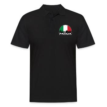 Padua Italien Flagge Skyline Silhouette Reisen - Männer Poloshirt - Schwarz - Vorne - Kai (181cm)
