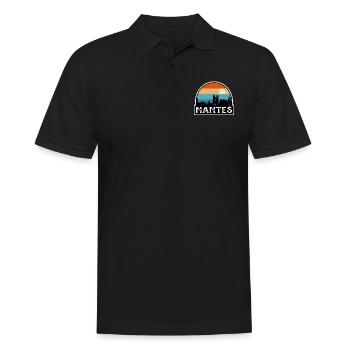 Nantes France Flag Skyline Souvenir de voyage - Polo Homme - noir - Devant - Kai (181cm)