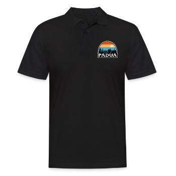 Padua Italien Flagge Skyline Reisesouvenir - Männer Poloshirt - Schwarz - Vorne - Kai (181cm)