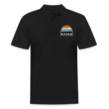 Madrid Espagne Flag Skyline Souvenir de voyage - Polo Homme - noir - Devant - Kai (181cm)