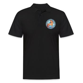 Poney Bébé Cheval Aquarelle Colorée Animal Cartoon - Polo Homme - noir - Devant - Kai (181cm)