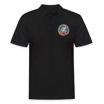 Frosch buntes Aquarell Tier Haustier Illustration - Männer Poloshirt - Schwarz - Vorne - Kai (181cm)
