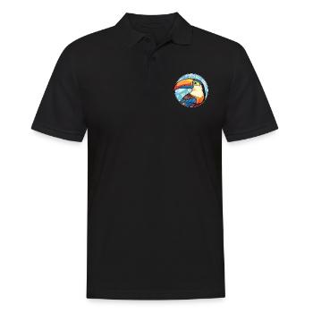 Toucan aquarelle colorée Animal animal de compagnie Illustration - Polo Homme - noir - Devant - Kai (181cm)