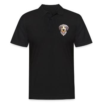 Moyenne Asiatique Ovtcharka Race De Chien Dessin Animé Kawaii Il - Polo Homme - noir - Devant - Kai (181cm)