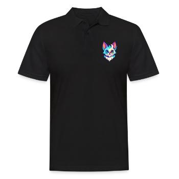 Australische gefleckte Nebelkatze Bunte Karikatur Kawai - Männer Poloshirt - Schwarz - Vorne - Kai (181cm)