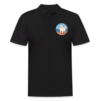 Greenland Dog Breed Cartoon Kawaii Clipart Dog Pet - Men's Polo Shirt - black - Front - Kai (181cm)