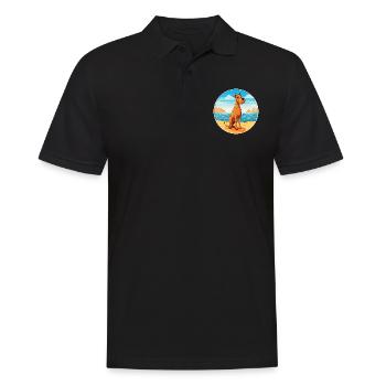 Irish Terrier Hund Rasse Cartoon Kawaii Clipart Hund - Männer Poloshirt - Schwarz - Vorne - Kai (181cm)