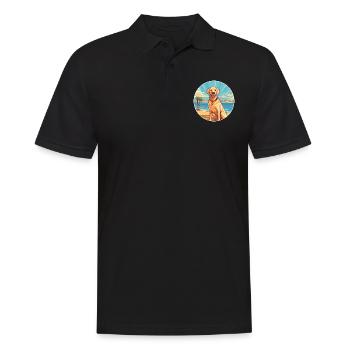Labrador Hund Rasse Cartoon Kawaii Clipart Hund Haustier - Männer Poloshirt - Schwarz - Vorne - Kai (181cm)