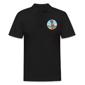 Plott Hund Rasse Cartoon Kawaii Clipart Hund - Männer Poloshirt - Schwarz - Vorne - Kai (181cm)