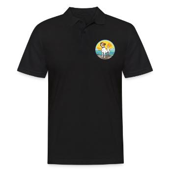 Tenterfield Terrier Hund Rasse Cartoon Kawaii Hund - Männer Poloshirt - Schwarz - Vorne - Kai (181cm)