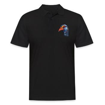 Pintade colorée aquarelle dessin animé Kawaii Ani - Polo Homme - noir - Devant - Kai (181cm)