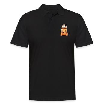 Gopher Colorful Watercolor Cartoon Kawaii Animal - Men's Polo Shirt - black - Front - Kai (181cm)