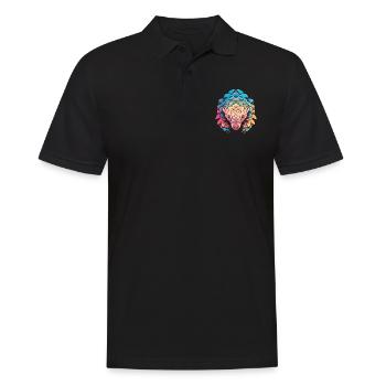 Pangolin Aquarelle Colorée Dessin Animé Kawaii Animal - Polo Homme - noir - Devant - Kai (181cm)