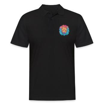 Stachelschwein Bunte Aquarell-Karikatur Kawaii Anima - Männer Poloshirt - Schwarz - Vorne - Kai (181cm)