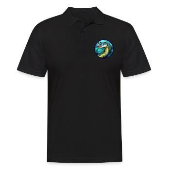 Anaconda vitrail coloré dessin animé Kawaii Ani - Polo Homme - noir - Devant - Kai (181cm)