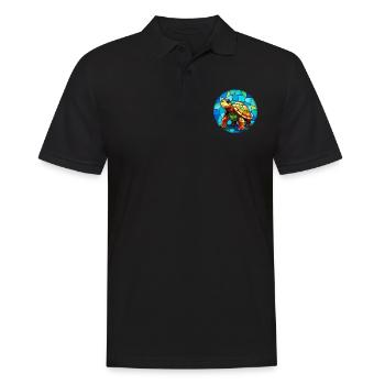 Schildkröte Bunte Karikatur Kawaii Anima - Männer Poloshirt - Schwarz - Vorne - Kai (181cm)