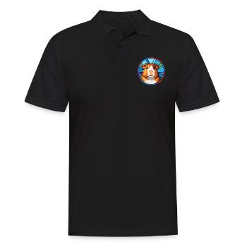 Cochon d’Inde vitrail coloré Cartoon Kawaii A - Polo Homme - noir - Devant - Kai (181cm)