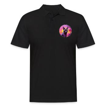 Burmaische Katze Rasse Aquarell Karikatur Kawaii Haustier - Männer Poloshirt - Schwarz - Vorne - Kai (181cm)