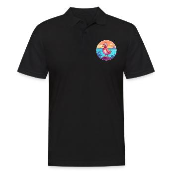 Poulet Aquarelle Dessin Animé Kawaii Clipart Animal - Polo Homme - noir - Devant - Kai (181cm)