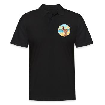 Donkey Watercolor Cartoon Kawaii Clipart Animal - Men's Polo Shirt - black - Front - Kai (181cm)