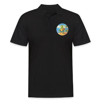 Grenouille aquarelle dessin animé Kawaii Clipart Animal - Polo Homme - noir - Devant - Kai (181cm)