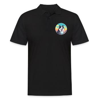 Cao Da Serra De Aires Hunderasse Cartoon Kawaii Wat - Männer Poloshirt - Schwarz - Vorne - Kai (181cm)