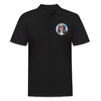 Anglais Jouet Épagneul Chien Race Cartoon Kawaii Eau - Polo Homme - noir - Devant - Kai (181cm)