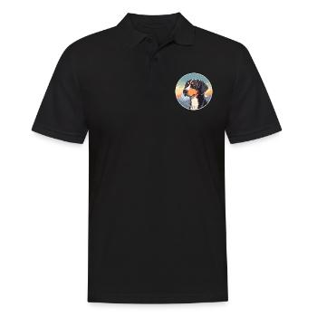 Serbe tricolore chien chien race dessin animé Kawaii - Polo Homme - noir - Devant - Kai (181cm)