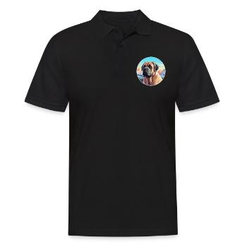 Transmontano Mastiff Dog Breed Cartoon Kawaii Wate - Men's Polo Shirt - black - Front - Kai (181cm)