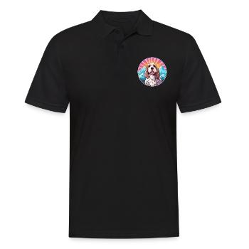 Basset Griffon Vendeen Petit Dog Rasse Cartoon Kaw - Männer Poloshirt - Schwarz - Vorne - Kai (181cm)