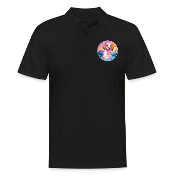 Braque Du Bourbonnais Hunderasse Cartoon Kawaii Wat - Männer Poloshirt - Schwarz - Vorne - Kai (181cm)