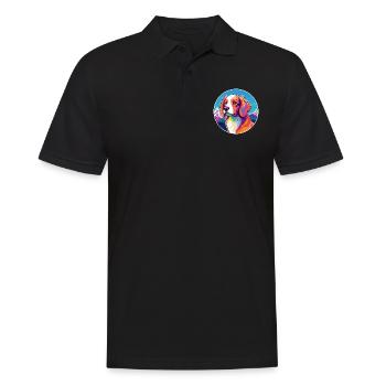 Kooikerhondje Hunderasse Cartoon Kawaii Aquarell - Männer Poloshirt - Schwarz - Vorne - Kai (181cm)