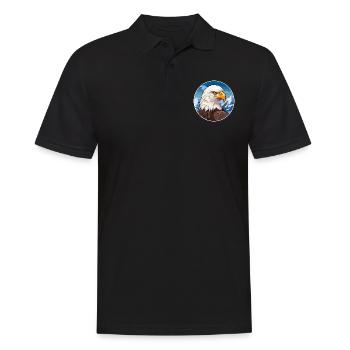 Aigle Aquarelle Dessin Animé Kawaii Animal Animal Colorfu - Polo Homme - noir - Devant - Kai (181cm)