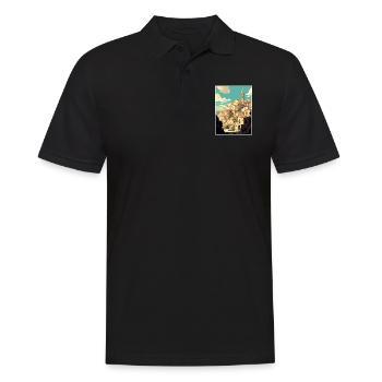 Matera Italy Vintage Travel Poster WPA Souvenir - Men's Polo Shirt - black - Front - Kai (181cm)