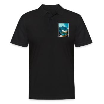 Montagnes Pologne Vintage Voyage Poster WPA - Polo Homme - noir - Devant - Kai (181cm)