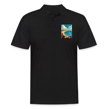 Gallipoli Turkey Vintage Travel Poster Souvenir - Men's Polo Shirt - black - Front - Kai (181cm)