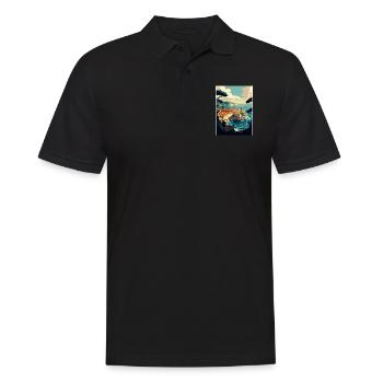 Dubrovnik Croatie Vintage voyage affiche Souvenir - Polo Homme - noir - Devant - Kai (181cm)