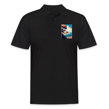 Punta Rata Kroatien Vintage Reiseposter Souvenir - Männer Poloshirt - Schwarz - Vorne - Kai (181cm)