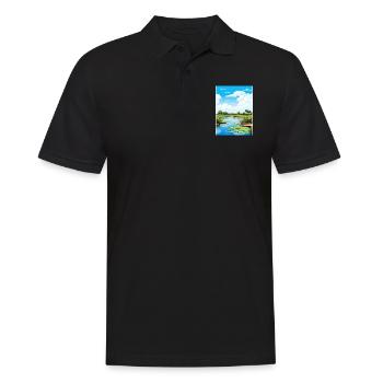 Tablas de Daimiel Nationalpark Spanien Souvenir - Männer Poloshirt - Schwarz - Vorne - Kai (181cm)